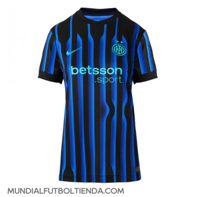 Camiseta Inter Milan Manuel Akanji #25 Primera Equipación Replica 2025-26 para mujer mangas cortas Camiseta Inter Milan Manuel Akanji #25 Primera Equipación Replica 2025-26 para mujer mangas cortas